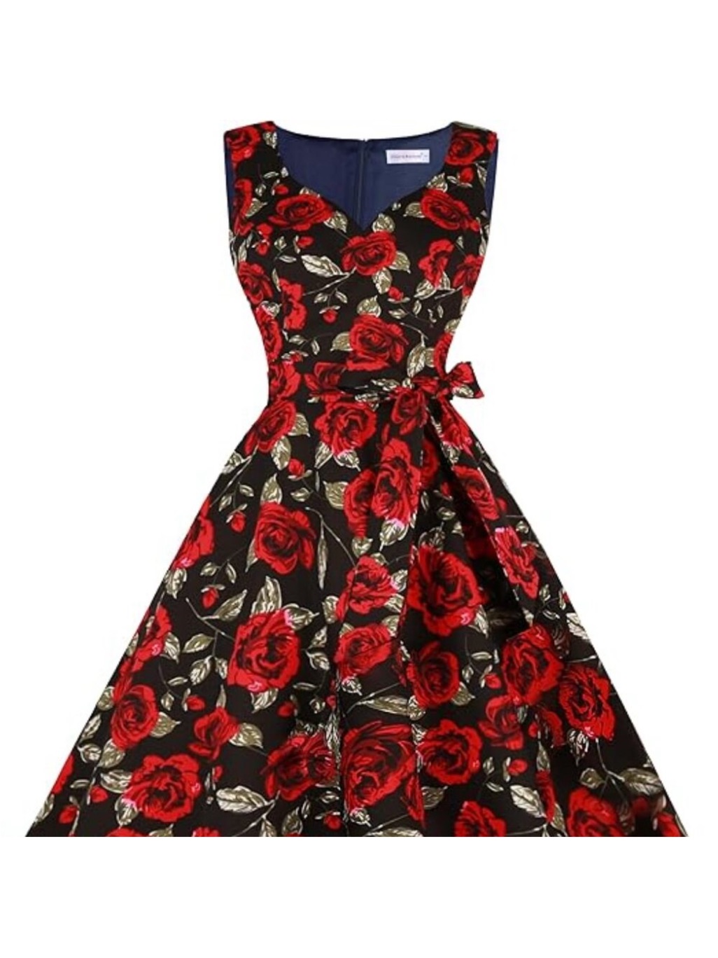 1950s Dresses For Women Sleeveless Audrey Hepburn Tea Party Swing Dress Retro Co